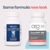 Old and new CurcuWIN 500 bottles, same formula new look