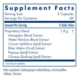 Healthy Prostate & Ovary supplement facts, 1.8 g proprietary herbal blend per 3 capsules