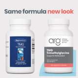 Old and new TMG bottles, same formula new look graphic