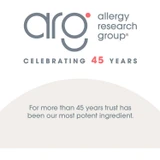 Allergy Research Group logo celebrating 45 years