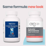 Old and new N-Acetyl Glucosamine bottles, same formula new look