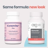 Old and new Gynovite bottle designs, same formula new look
