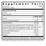 DIM Palmetto supplement facts panel