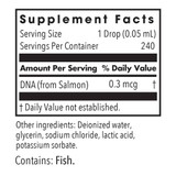 Mucolyxir supplement facts, 0.3 mcg salmon DNA per drop