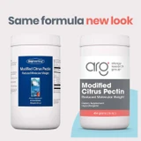 Old and new Modified Citrus Pectin bottles, same formula new look