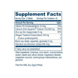 Calcium + Cofactors supplement facts, 2 tablet serving with vitamin D3, Aquamin calcium, zinc and boron