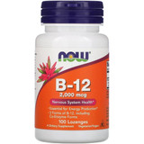 NOW Foods B-12 2,000 mcg 100 lozenges bottle