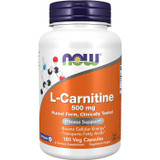 NOW Foods L-Carnitine 500 mg 180 veg capsule bottle