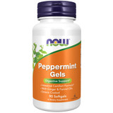 NOW Foods Peppermint Gels with ginger and fennel oils 90 softgel bottle