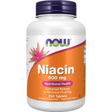 NOW Foods Niacin 500 mg sustained release 250 tablets bottle