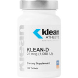 Klean Athlete KLEAN-D 1000 IU (25 mcg) 100 tablet bottle
