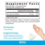 Klean Athlete Klean Zinc - 100 Chewable Tablets