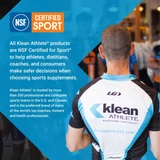Athlete in a Klean Athlete jersey, all products NSF Certified for Sport graphic