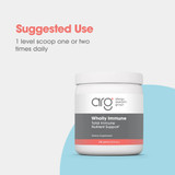 Wholly Immune tub with suggested use of 1 level scoop one or two times daily