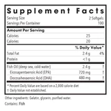Super EPA supplement facts panel, 100 servings, contains fish