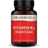 Dr. Mercola Vitamin K2 180 mcg MK-7 30 capsules bottle
