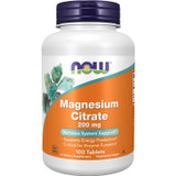 NOW Foods Magnesium Citrate 200 mg 100 tablets bottle