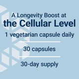 Bio-Fisetin dosage graphic, 1 vegetarian capsule daily, 30 capsules, 30-day supply