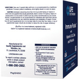 Immune Packs box side with directions and manufacturer details