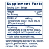 Pomegranate Complete supplement facts, 400 mg POMELLA pomegranate extract and 137.5 mg pomegranate blend