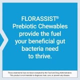 FLORASSIST Prebiotic Chewable benefits text graphic