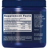 Back of Effervescent Vitamin C Magnesium Crystals jar with supplement facts panel