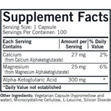 Alpha-Ketoglutaric Acid supplement facts, 300 mg alpha-ketoglutaric acid with calcium and magnesium