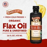 Flax Oil bottle with oil splash, fresh cold pressed organic, pure and unrefined graphic