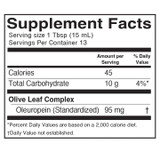 Immune Support supplement facts, 95 mg standardized oleuropein per 1 Tbsp (15 mL)