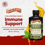 Barlean's Immune Support natural olive leaf flavor 16 oz bottle graphic