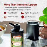 More than immune support graphic with bottle, mug and benefit icons