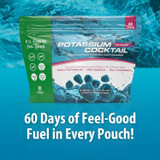 Potassium Cocktail Blue Raspberry pouch, 60 days of feel-good fuel in every pouch