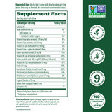 Women's One Daily Soft Chews supplement facts, with certification icons