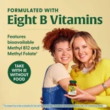 Two smiling women, formulated with eight B vitamins graphic