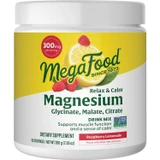 MegaFood Relax + Calm Magnesium Glycinate, Malate, Citrate Raspberry Lemonade 200 g jar