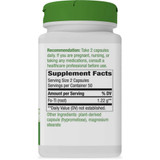 Back of Fo-Ti Root bottle with supplement facts panel