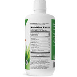 Back of Aloe Vera Leaf Juice bottle with nutrition facts panel