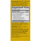 Back of Primadophilus Reuteri box with supplement facts panel