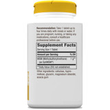 Back of MSM bottle with supplement facts panel