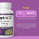 PeptACE dosage graphic, 1 capsule up to 3 times per day