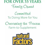Natural Factors for over 55 years family owned, farm-to-supplement graphic