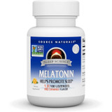 Source Naturals Sleep Science Melatonin Orange Flavor 1 mg 100 lozenges bottle