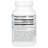GABA bottle side with supplement facts, 750 mg per capsule
