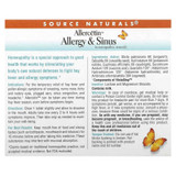 Allercetin box back with homeopathic indications and directions