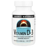 Source Naturals Vitamin D3 5000IU - 120 Capsules SRNT23371 BeautifiedYou.com