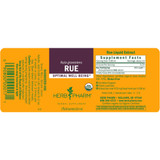 Rue liquid extract label with supplement facts