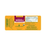 Rhodiola alcohol-free label laid flat with supplement facts