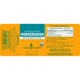 Horseradish liquid extract label with supplement facts