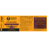 Everyday 10 capsules label with supplement facts for ten-mushroom blend