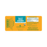 Wild Cherry liquid extract label with supplement facts